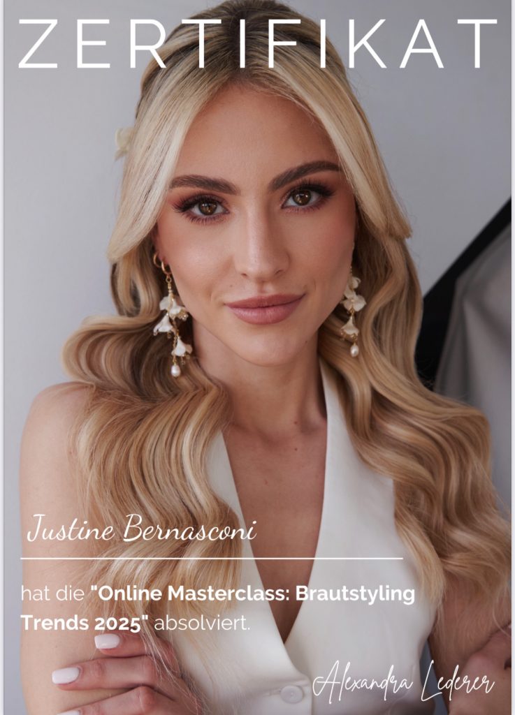 Alexandra Lederer - Brautstyling Trends Zertifikat Düsseldorf
